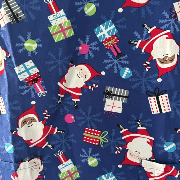Christmas Scrub Top - Picture 2 of 3